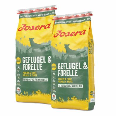 Josera Geflügel & Forelle Trockenfutter für Hunde - Sparpaket: 2 x 15kg
