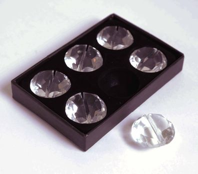 Namensschildhalter Kartenhalter, Form: Diamant, HxØ: 17x39mm, 6 Stück/ Pack, Glas