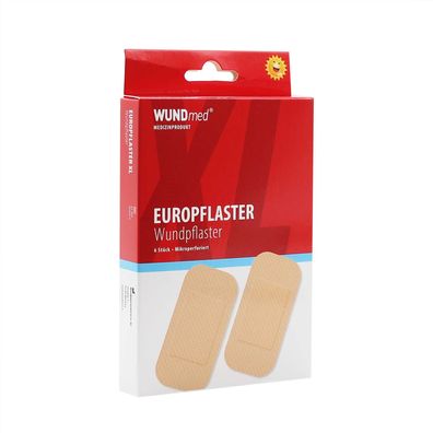 WUNDmed® Euro-Pflaster wasserabweisend 50 x 100 mm 6 Stück/ Packung