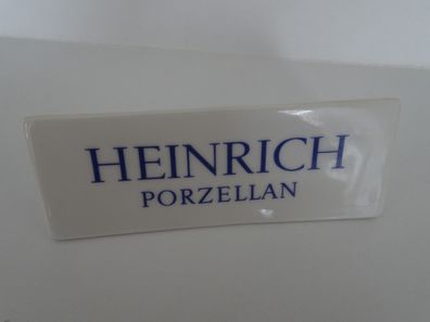 alter Porzellanaufsteller Schild Bodenmarke Manufaktur Heinrich Porzellan