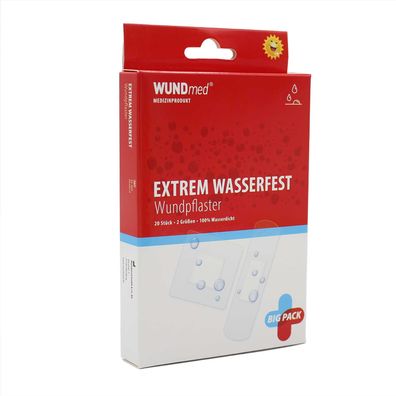 WUNDmed® Pflaster extrem wasserfest transparent 20 Stück/ Packung