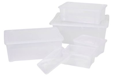 Klarsichtbox 5er-Set Stapelbox Aufbewahrungsbox Deckelbox Kunststoffbox Box neu