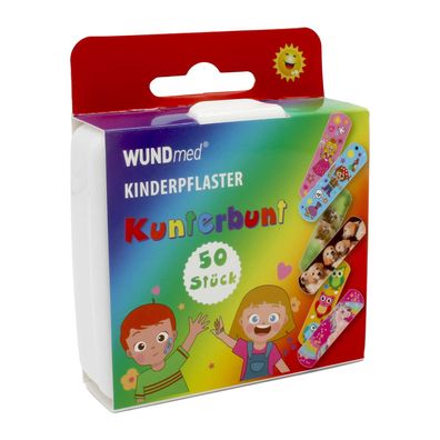 WUNDmed® Kinderpflaster-Box "Kunterbunt" 50-teilig 63 x 19 mm