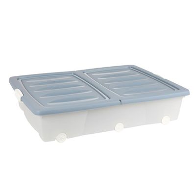 Rollenbox mit Klappdeckel Aufbewahrungsbox Unterbett-Rollbox Aufbewahrungskiste