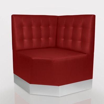 Chicago Gastro ECK Bank 0,78x95cm | Rot | Chesterfield | Bistro Bank Sitzbank Lounge