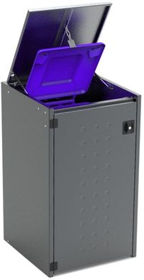 Mülltonnenbox Boxxi Typ-XD, 1x 120l, Türfarbe Anthrazit 1 x 120l - Kippdecke...