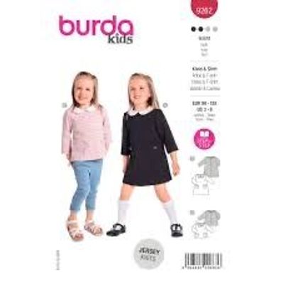 burda style Papierschnittmuster Pullover und Kleid mit Kragen #9262