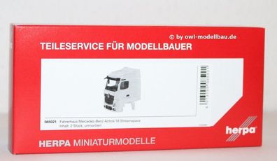 Herpa TS 085021 - MB Actros Streamspace 2.5 2018 mit WLB, Grill separat. 1:87
