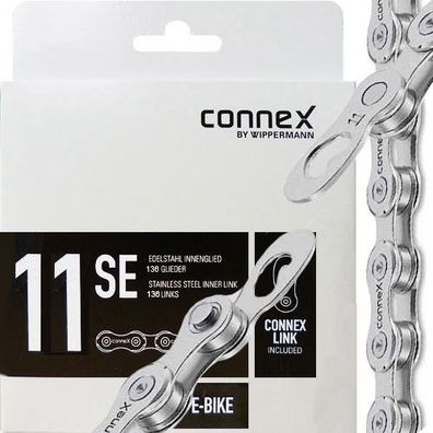 Connex Kette 11sE 11-fach 136 Glieder Nickel Edelstahl silber Karton