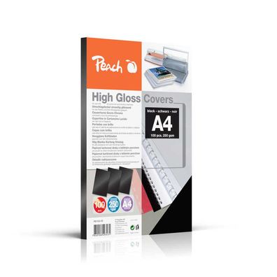 Peach PB100-02 Rückwände Deckblätter, DIN A4, 250 g m², 100 Blatt, hochglänzend, ...