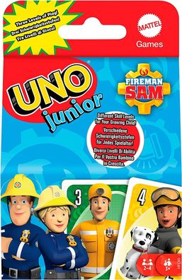 Mattel - UNO Feuerwehrmann Sam Kartenspiel Kinderspiel Gesellschaftsspiel Spiel