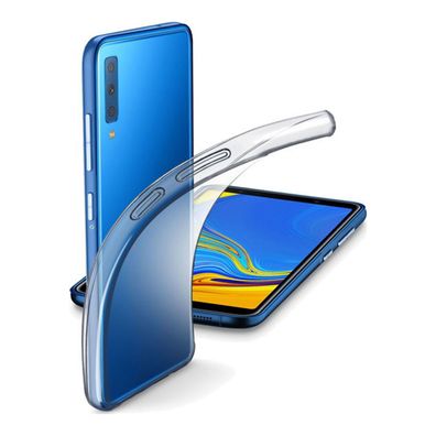 Cellularline Fine Schutzhülle Klar für Samsung Galaxy A7 2018 Silikon Case Cover