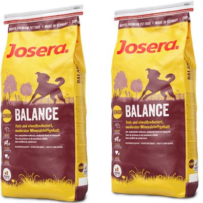 Josera Balance für alte oder wenig aktive Hunde - Sparpaket : 2 X 15Kg