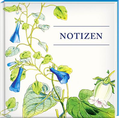 Notizbuch Ranke Notizbuch mit floralem Kupferstichmotiv und Leineno