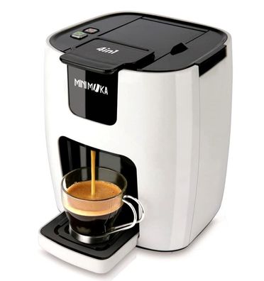 MINI MOKA CM2185 4IN1 CAFE Kapsel PAD Pulver Kaffeemaschine 1600W 19B Weiß