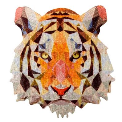 Tigerkopf, 3D, farbig Monoquick