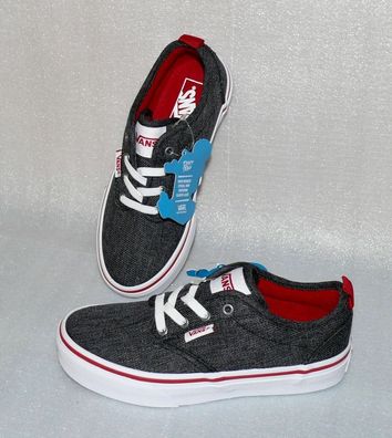Vans Atwood S18 Y'S Canvas Kinder Schuhe Sneaker Gr 31 UK13 Schwarz Grau Rot Wei