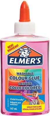 Elmer’s transparenter, farbiger PVA-Kleber | pink | 147 ml | auswaschbar | ideal ...