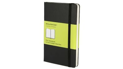 Moleskine classic, Pocket Size, Plain Notebook Blanko. Mit Falttasc