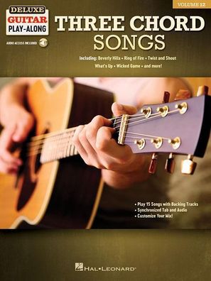 Three Chord Songs Deluxe Guitar Play-Along Volume 12 DELUXE GUITAR
