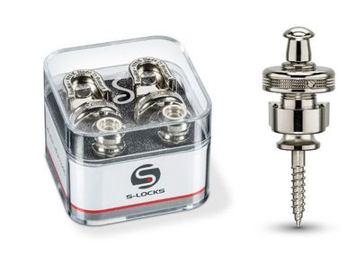 Schaller S-Locks - nickel - Security Lock für Gitarre - Gurtknopf