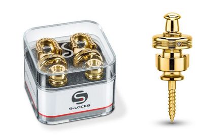 Schaller S-Locks - gold - Security Lock für Gitarre - Gurtknopf