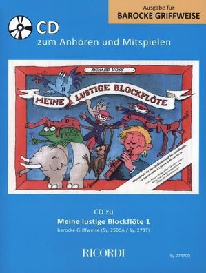 Meine lustige Blockfloete (barocke Griffw.), 1 Audio-CD CD