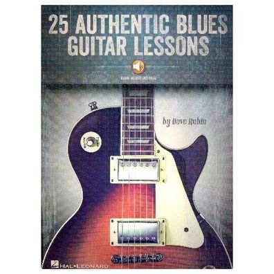 25 Authentic Blues Guitar Lessons Noten, Sammelband fuer Gitarre G