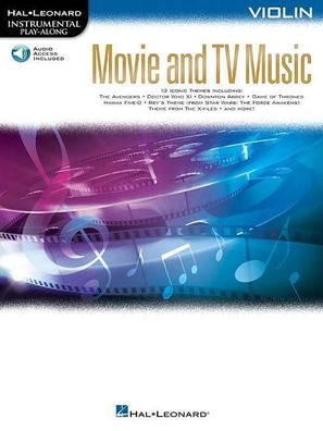 Movie and TV Music for Violin Instrumental Play-Along Instrumental