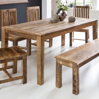 Wohnling Esstisch WL5.078 120 x 70cm Esszimmertisch Massiv Holz Tisch Küchentisch