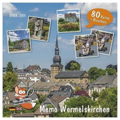FindeFuxx Memo Wermelskirchen, mit 1 Buch 80 Spielkarten (40 Bildpa
