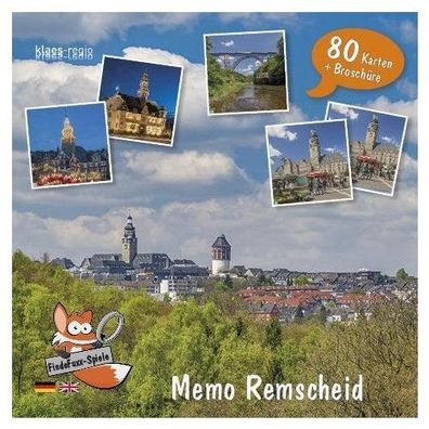 FindeFuxx Memo Remscheid, mit 1 Buch 80 Spielkarten (40 Bildpaare)