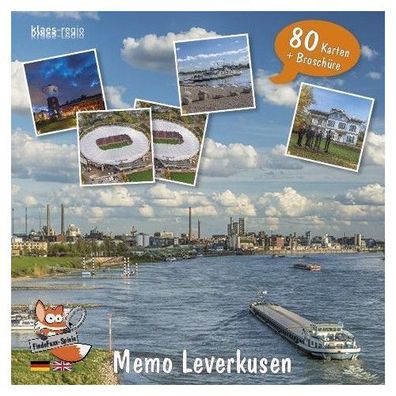 FindeFuxx Memo Leverkusen, mit 1 Buch 80 Spielkarten (40 Bildpaare)