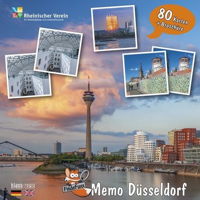 FindeFuxx Memo Duesseldorf, mit 1 Buch 80 Spielkarten (40 Bildpaare