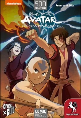 Puzzle: Avatar - Der Herr der Elemente (Feuer und Blitz), 500 Teile