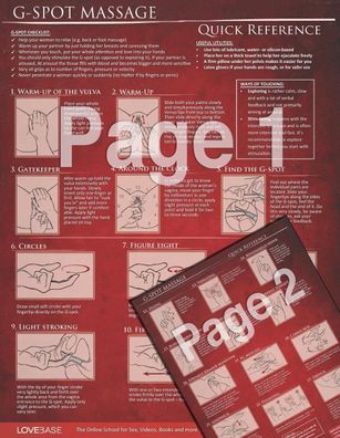 G-Spot Massage Quick Reference (2023) [DIN A4 - 2 pages, laminier]