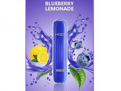 HQD Wave - Blueberry Lemonade (Blaubeere Limonade) - Einweg E-Shisha ca. 600 Züge