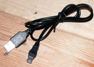 6x 1m USB 2.0 Anschluss Kabel 1x USB 2.0 Stecker auf Mini USB Stecker Schwarz