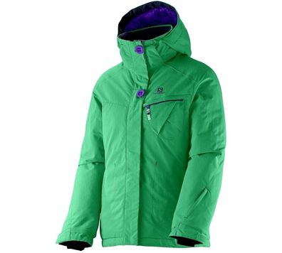 Salomon 366092 Parka Kids Ski Winter Jacke Jacket Cascade Green Snowink 152