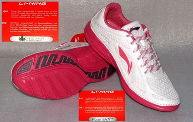 Lining C324 Hanf Tech Foam EVA Lite Damen Schuhe Super Sneaker Pink Weiß 37 UK4