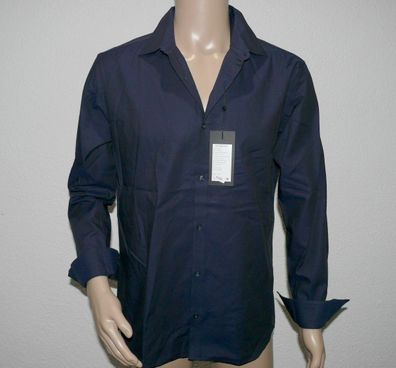 Jack & Jones Premium JPR Elliot Herren Hemd Shirt Langarm Slim Navy 12143525 L