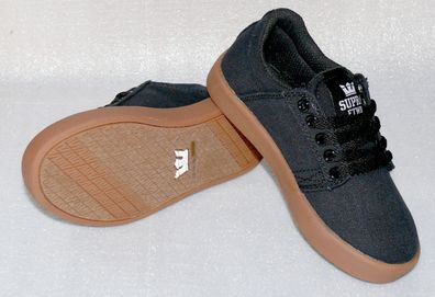 Supra S12006K Westway Canvas Junior Schuhe Sport Sneaker 35,5 UK2,5 Schwarz Gum