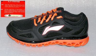 Lining D312 Hanf Tech Damen Schuhe Sneaker ZIGZAG Schwarz Neon Pink-Orange 37
