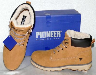 Pioneer Authentic 180015P Warme Winter Schuhe Boots Stiefel Futter 44 45 Camel