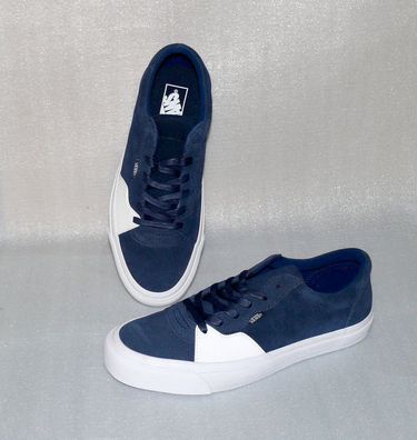 Vans UA Style 205 Rauleder Herren Schuhe Freizeit Sneaker 42 US9 Dk. Blau Weiß