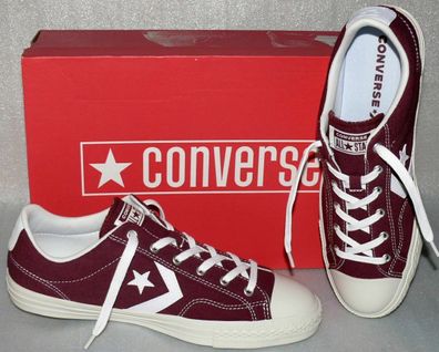 Converse 161570C STAR PLAYER OX Canvas Schuhe Sneaker Boots 44 45 Burgundy Egret