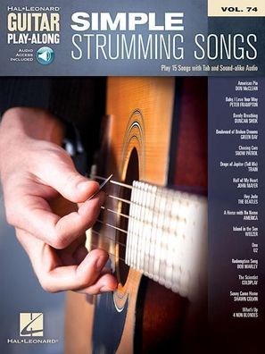Simple Strumming Songs Guitar Play-Along Volume 74 Hal Leonard Publ
