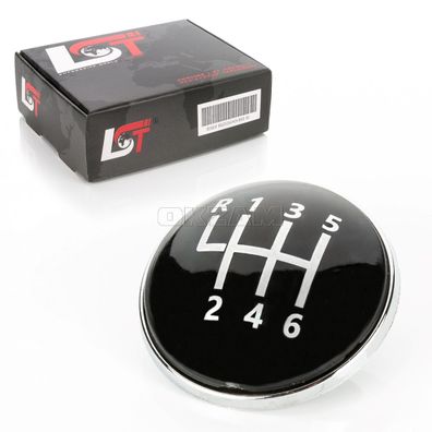 Schaltknauf Schalthebel Emblem Plakette 6-Gang für VW CADDY 3 III TOURAN