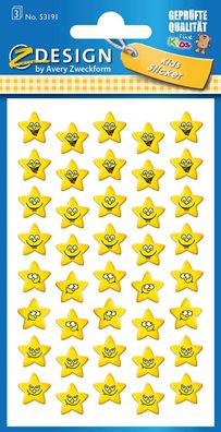 AVERY Zweckform 53191 Kinder Sticker Stern Gesichter 120 Aufkleber