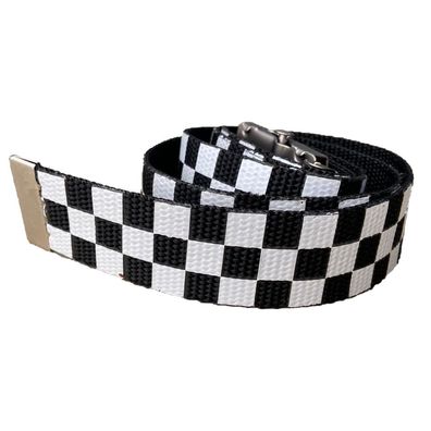 Streetwear Skater Schachbrett Schwarz Weiß Stoffgürtel one size
